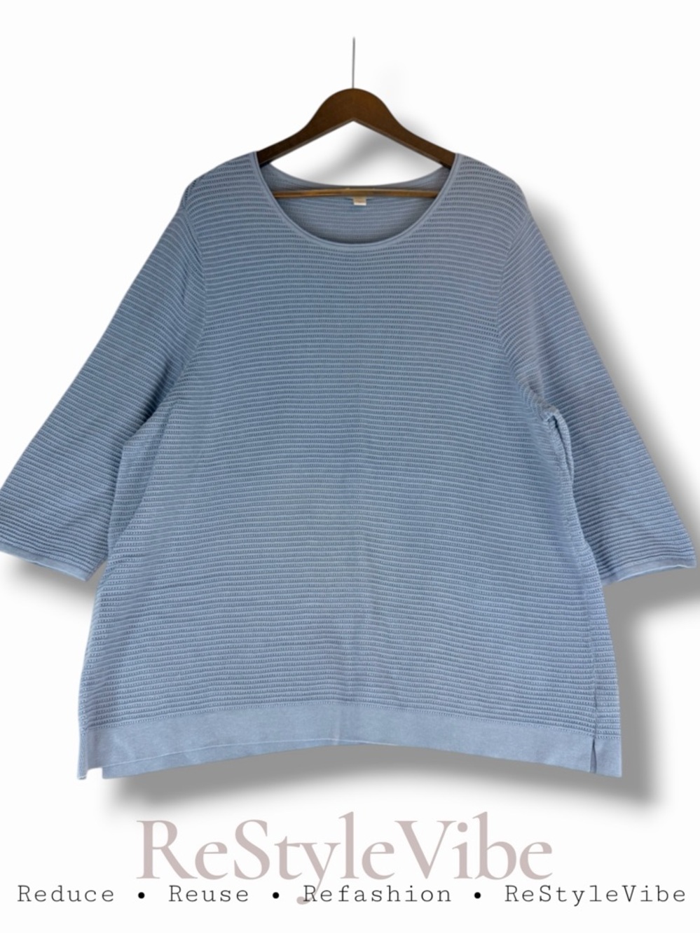 J JILL Women’s Size XL Sweater Knit 3/4 Sleeves Scoop Neck Lightweight Top